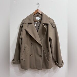 NA-KD Women's Classic Double-Breasted Pea Coat